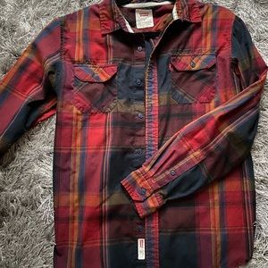 Levi’s button red and blue men shirt
